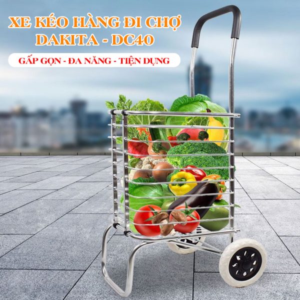 Xe Kéo Đi Chợ Gấp Gọn Đa Năng DAKITA