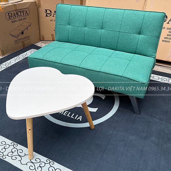 [Rộng 1M - Dài 1.2M] SOFA BED MINI VẢI NỈ MÀU XANH NGỌC