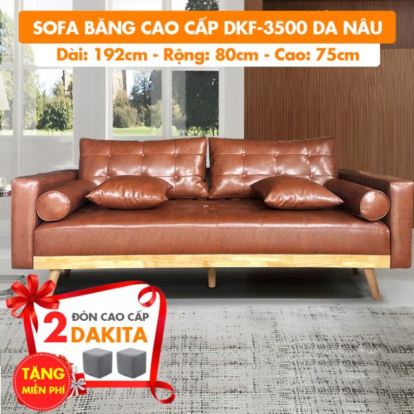 [Da Nâu] Sofa Băng Cao Cấp Xuất Khẩu DKF-3500