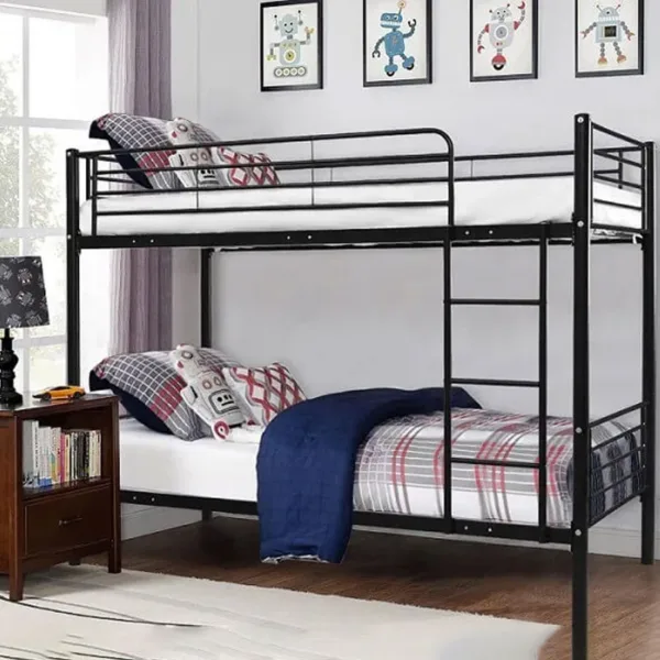 [Nhiều Kích Thước] Giường Sắt 2 Tầng Sơn Trắng Kem DAKITA