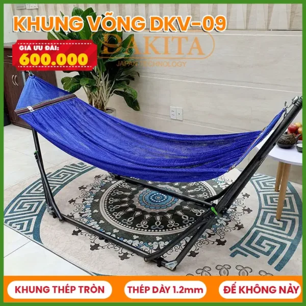 Võng Xếp Cao Cấp Đức Lợi DKV-09 [THÉP DÀY 1.2mm - ĐỔI MỚI 30 NGÀY]