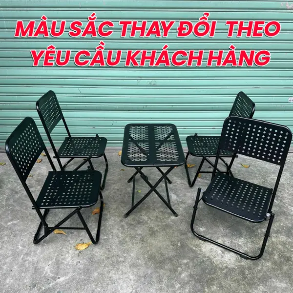 GHẾ XẾP SẮT LỖ - GHẾ XẾP KIM CƯƠNG CAFE