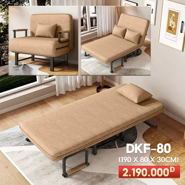Ghế Sofa Ngã Thành Giường Nâng Cao Đầu Đa Năng DKF-80