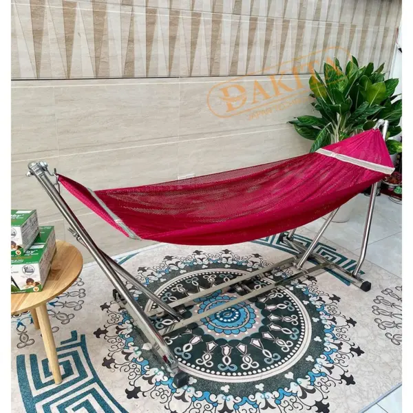 Khung võng INOX đế vuông Đức Lợi DKV-03 [ĐẾ VUÔNG KHÔNG NẢY – INOX 100%]