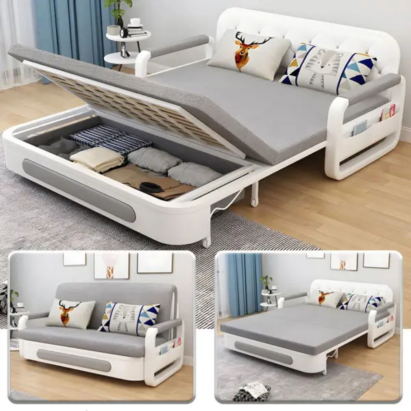 [Nệm Xơ Dừa Cao Cấp + Hộc Tủ Gỗ + Thép Tốt ] Sofa Kéo Thành Giường Thông Minh Nhập Khẩu Cao Cấp Thương Hiệu DAKITA