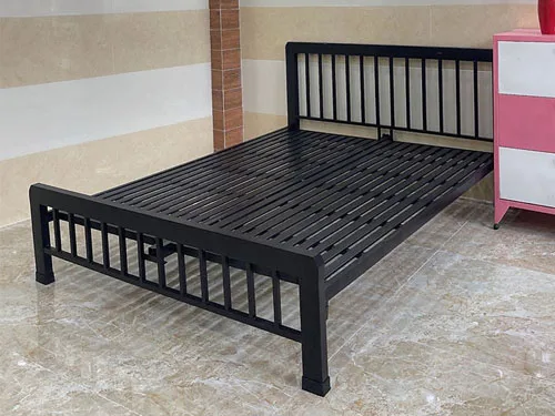 [Rộng 1.6m] Giường Sắt Hộp Kiểu Đơn Đen