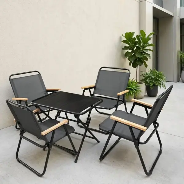 GHẾ XẾP CÂU CÁ, CAFE, PINIC, DÃ NGOẠI DAKITA TAY GỖ