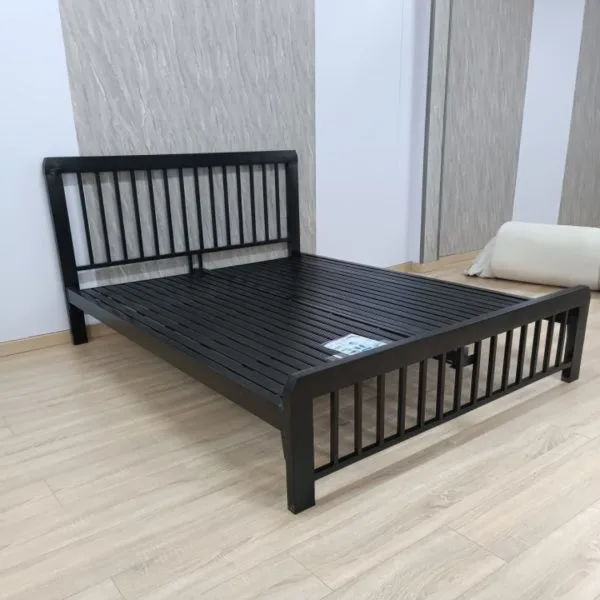 [Rộng 1.8m] Giường Sắt Hộp Kiểu Đơn Đen
